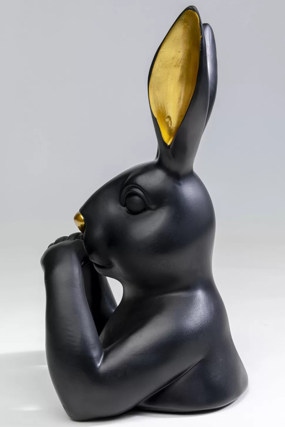 Figurki Dekoracyjne-KARE Design Figurka Dekoracyjna Czarno-złota Królik 19x31 Cm