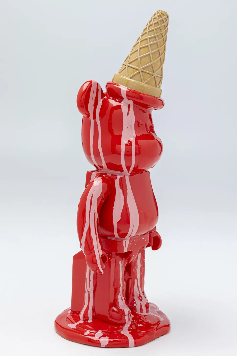 Figurki Dekoracyjne-KARE Design Figurka Dekoracyjna Czerwona Miś I Lód 16x40 Cm