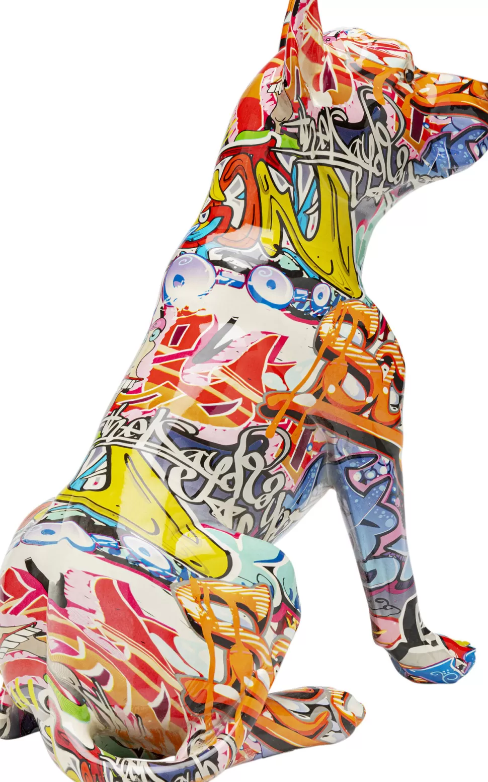 Figurki Dekoracyjne-KARE Design Figurka Dekoracyjna Kolorowa Pies Graffiti 34x41 Cm