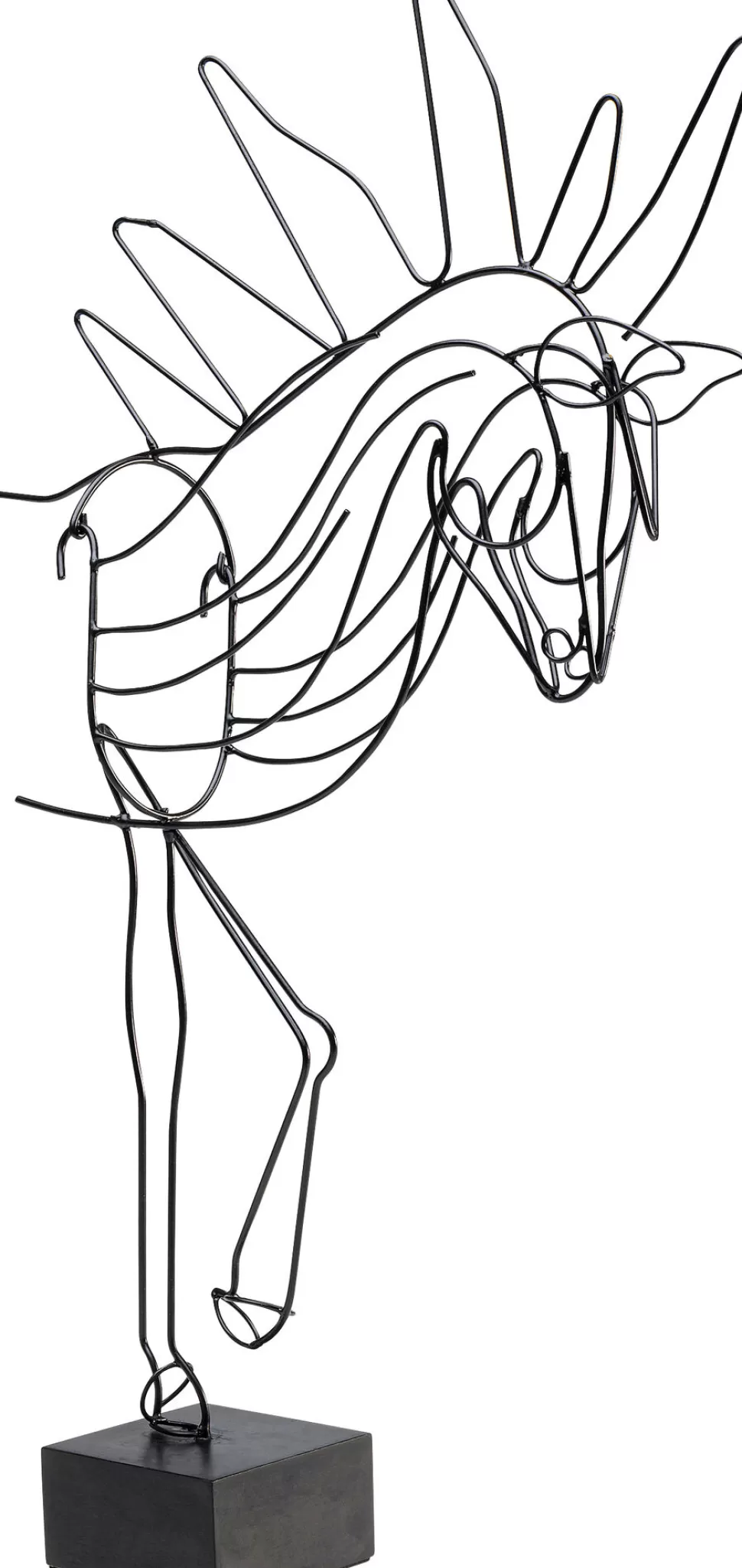 Figurki Dekoracyjne-KARE Design Figurka Dekoracyjna Wire Horse 32x51 Cm Czarna