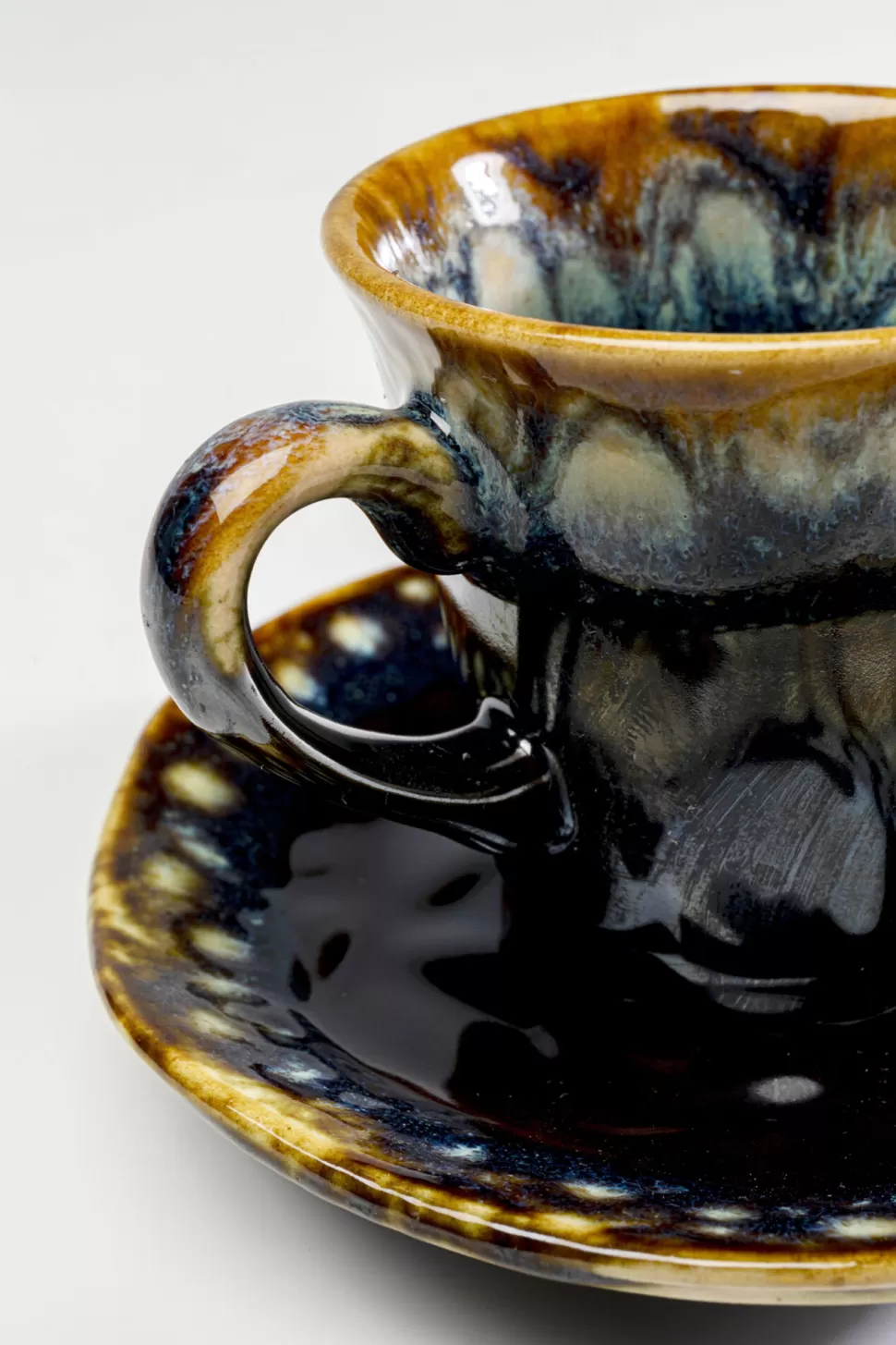 Zastawa Stołowa | Filiżanki-KARE Design Filiżanka Do Espresso Ze Spodkiem Kamionkowa Ciemnoniebieska 88 Ml