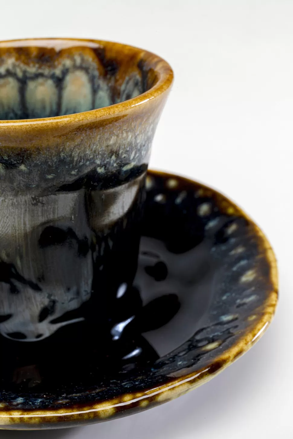 Zastawa Stołowa | Filiżanki-KARE Design Filiżanka Do Espresso Ze Spodkiem Kamionkowa Ciemnoniebieska 88 Ml