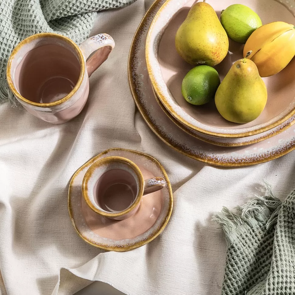 Zastawa Stołowa | Filiżanki-KARE Design Filiżanka Do Espresso Ze Spodkiem Kamionkowa Różowa 88 Ml