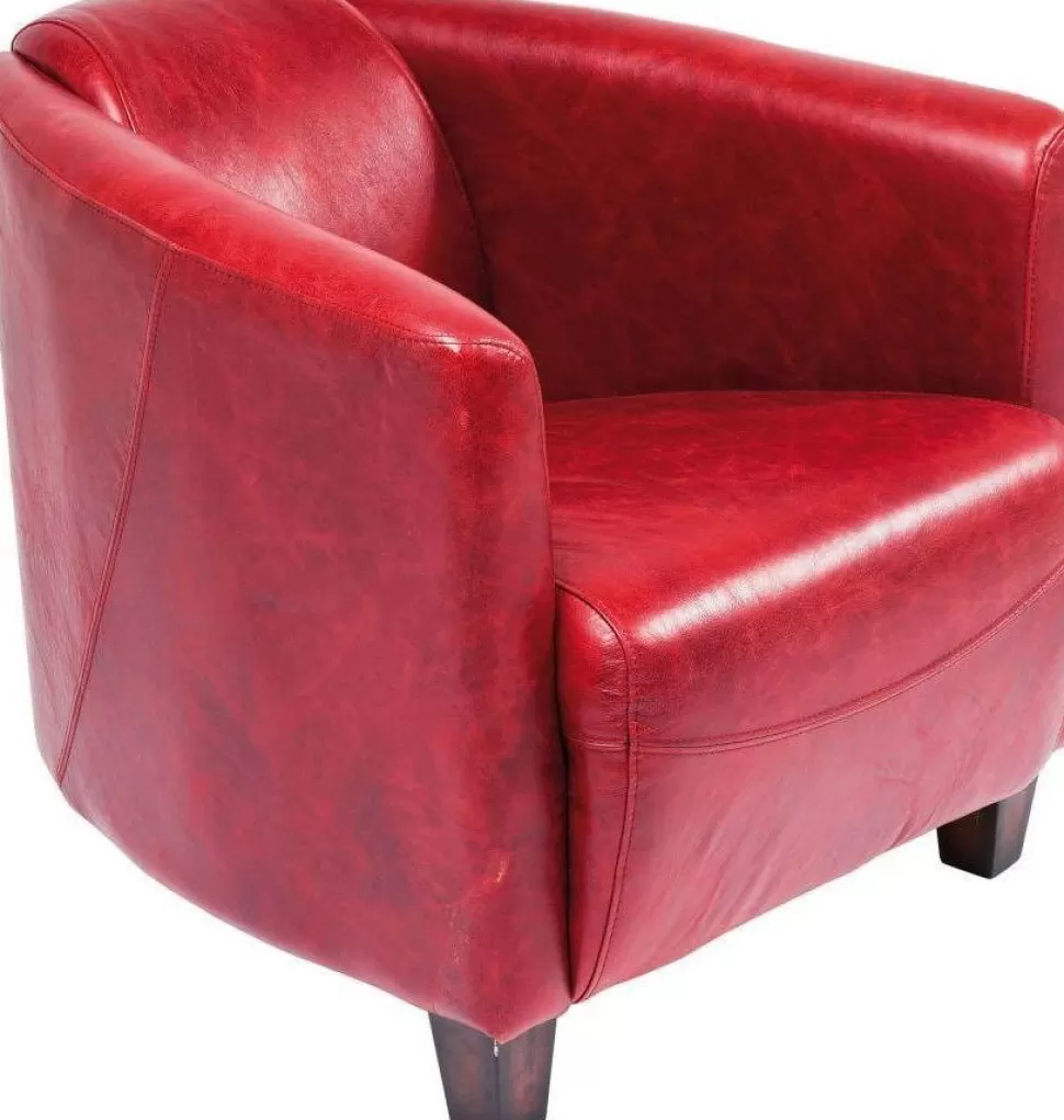 Fotele-KARE Design Fotel Cigar Lounge 72x70 Cm Czerwony