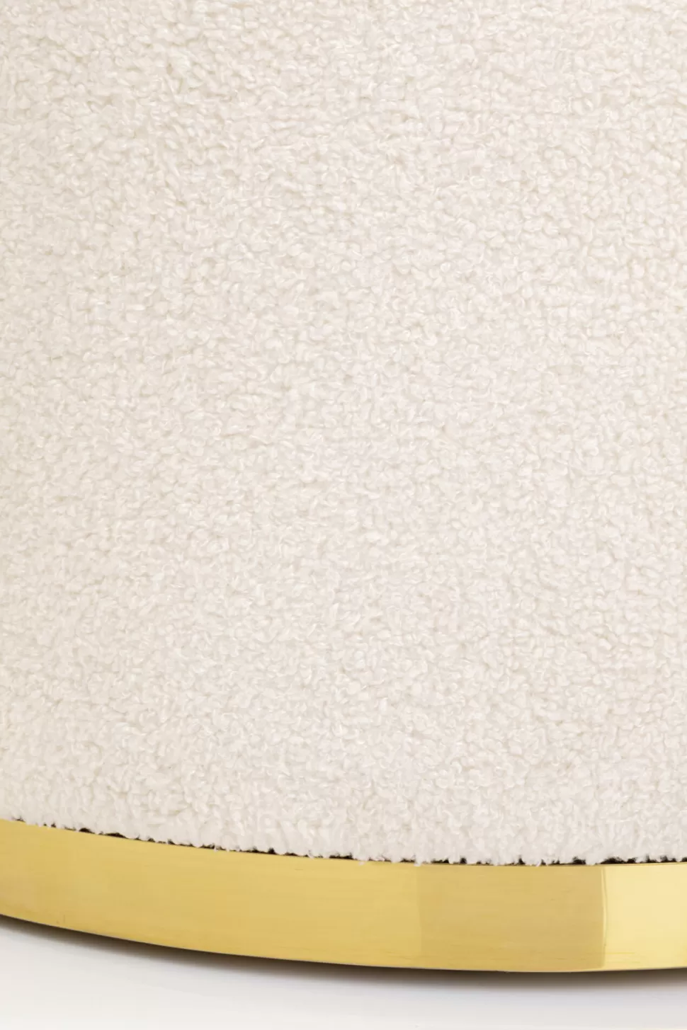 Fotele-KARE Design Fotel Do Salonu Glamour Tkanina Pluszowa Biała Podstawa Złota 75x83 Cm