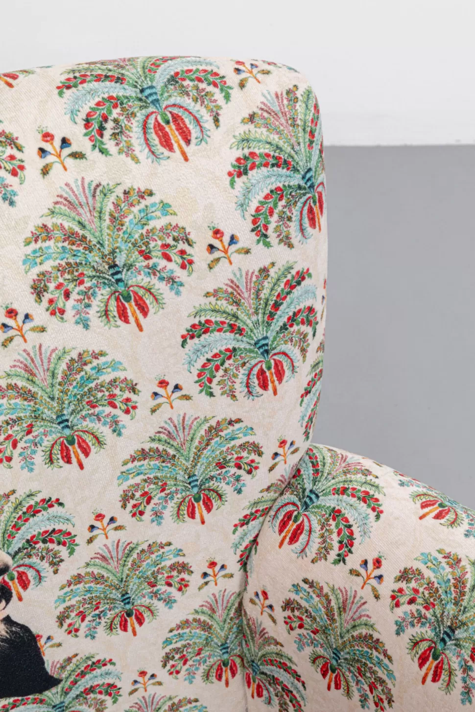 Fotele-KARE Design Fotel Do Salonu Kolorowy Maharadża Nogi Drewno Mango 79x78 Cm