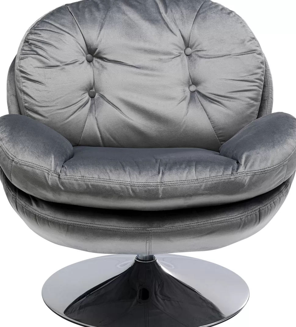 Fotele-KARE Design Fotel Obrotowy Cosy 81x84 Cm Szary