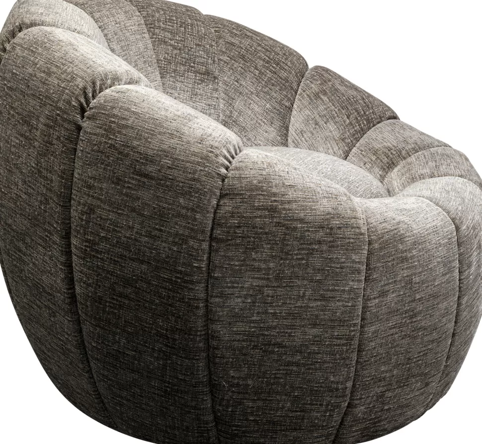 Fotele-KARE Design Fotel Obrotowy Nowoczesny Szary Do Salonu 86x72 Cm