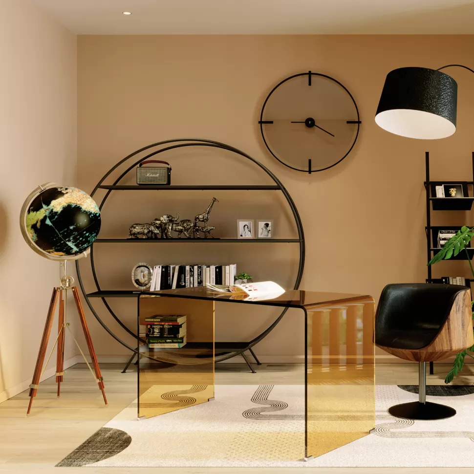 Dekoracje Stojące-KARE Design Globus Globe Earth 61x141 Cm Czarny