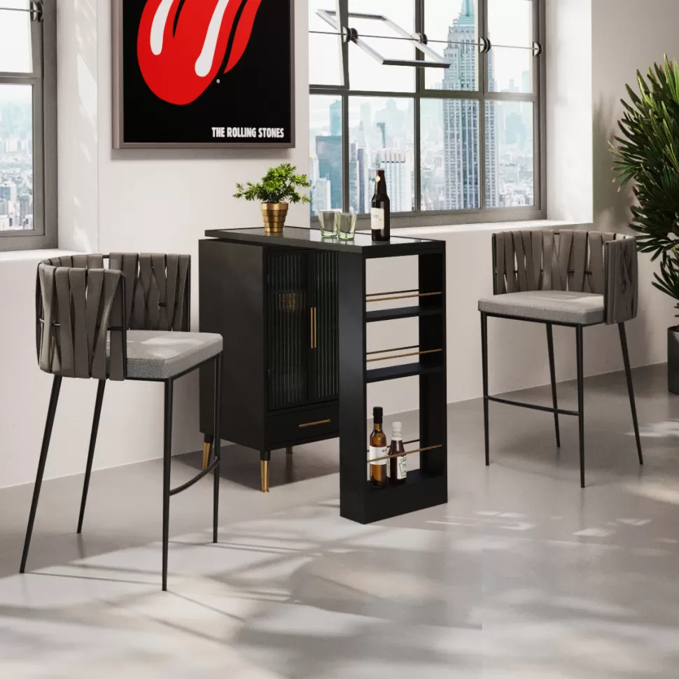 Hokery-KARE Design Hoker Cheerio 54x100 Cm Szary