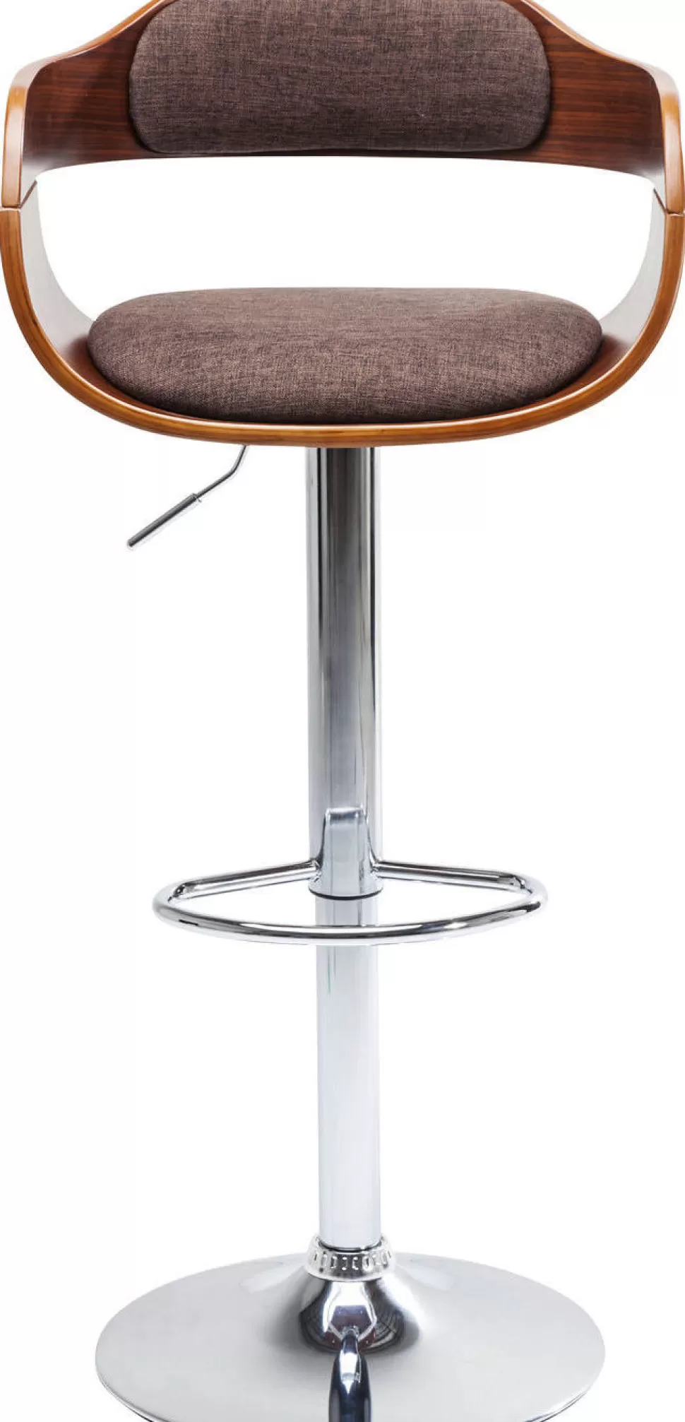 Hokery-KARE Design Hoker Monaco Schoko 48x106 Cm Brązowo-srebrny