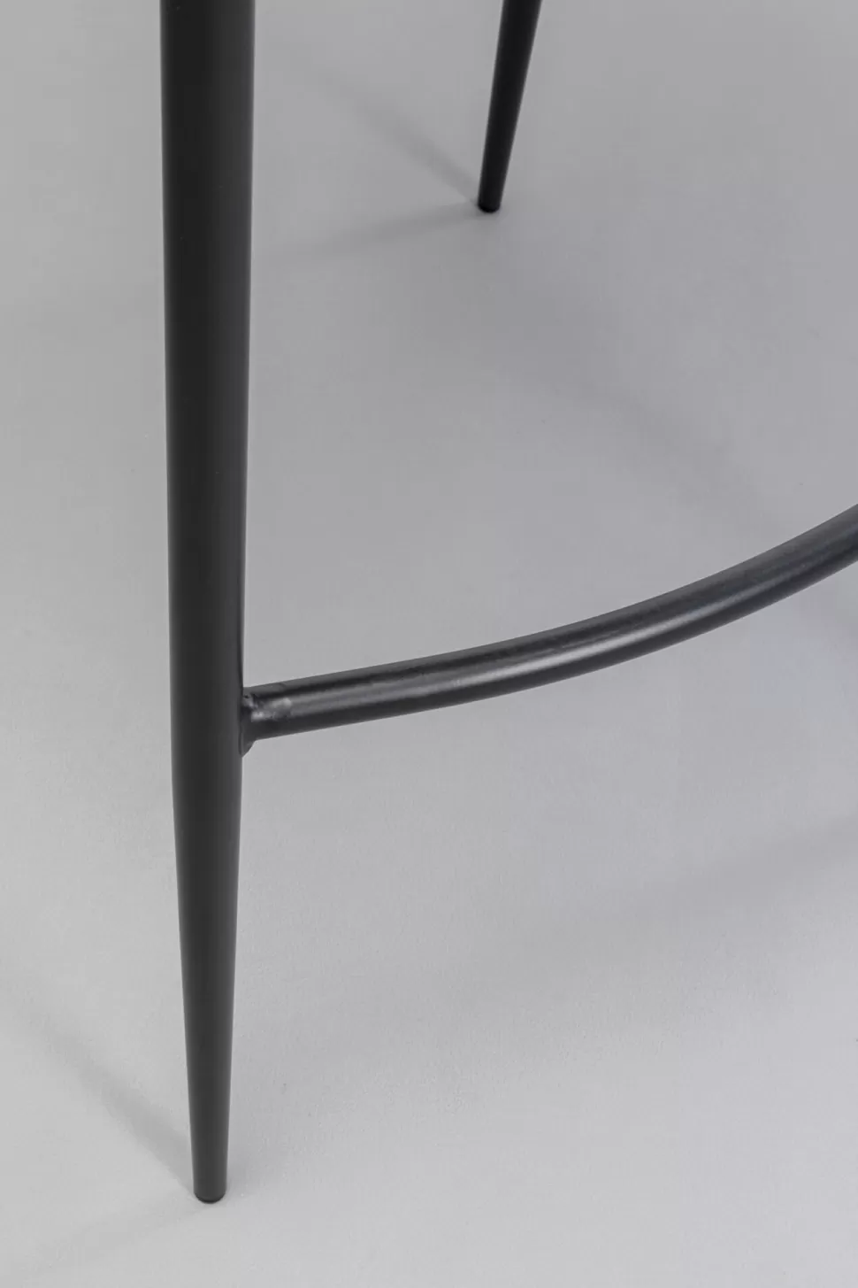 Hokery-KARE Design Hoker W Kolorze Niebieskim Rama Czarna Stalowa 77 Cm