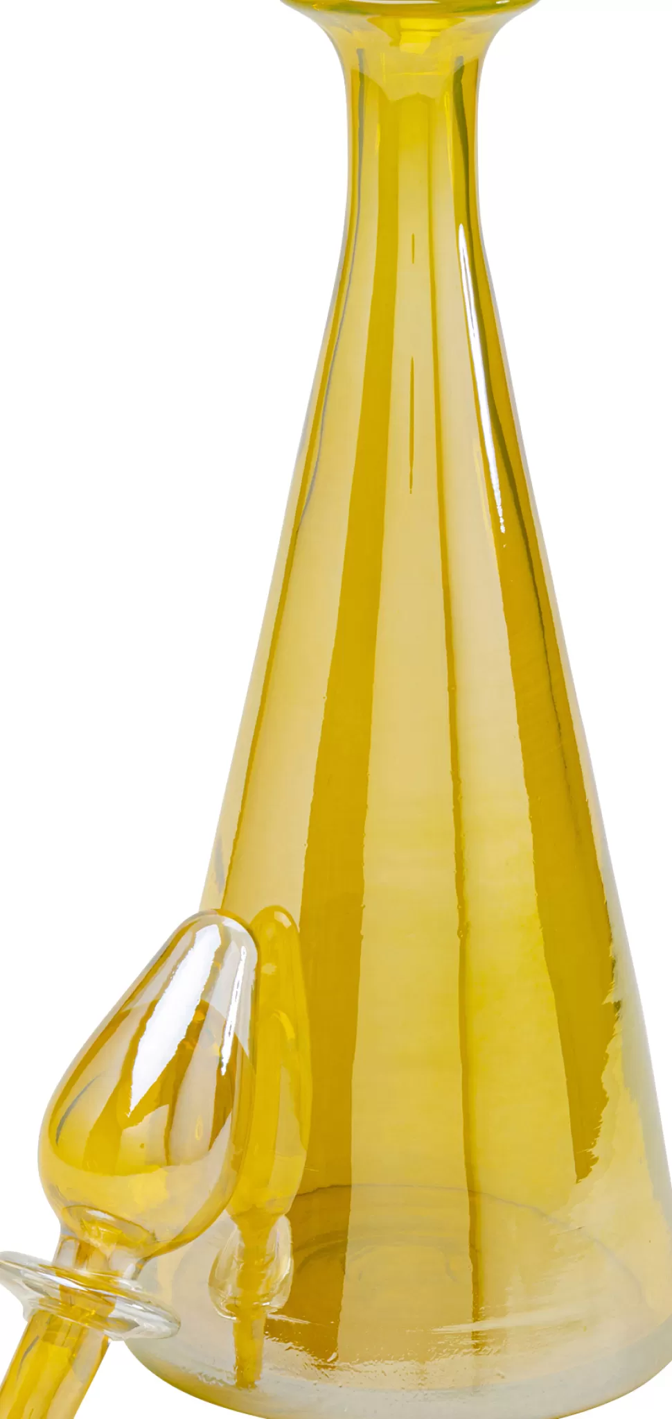 Zastawa Stołowa | Dzbanki-KARE Design Karafka Dekoracyjna żółta Ręcznie Dmuchane Szkło Ø18x53 Cm