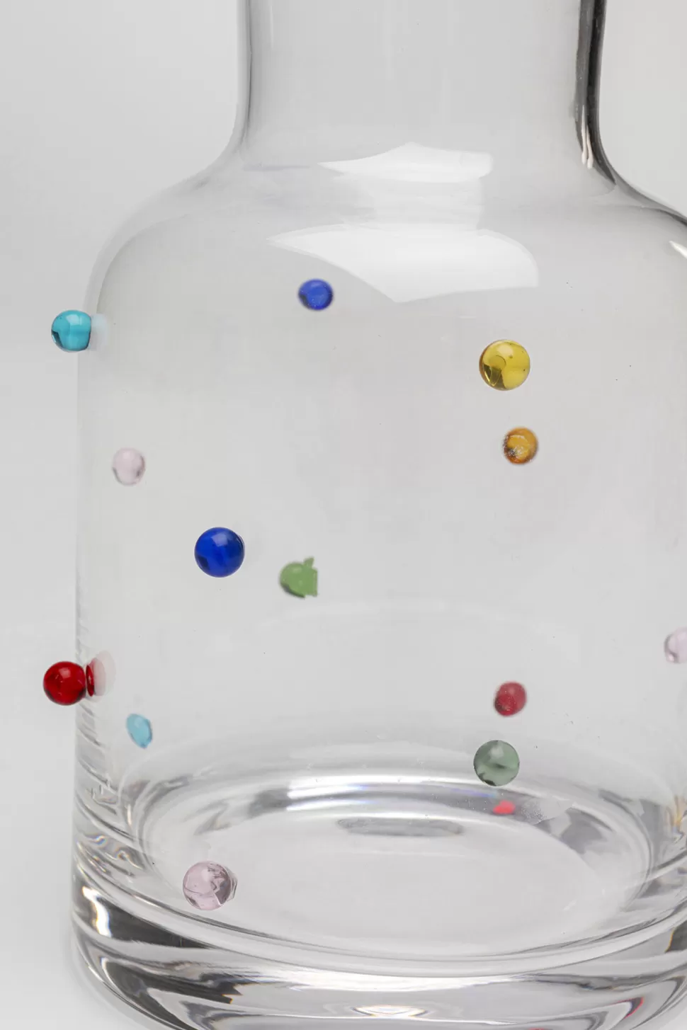 Zastawa Stołowa | Dzbanki-KARE Design Karafka Szklana Transparentna Wzór Kolorowe Kulki 755 Ml