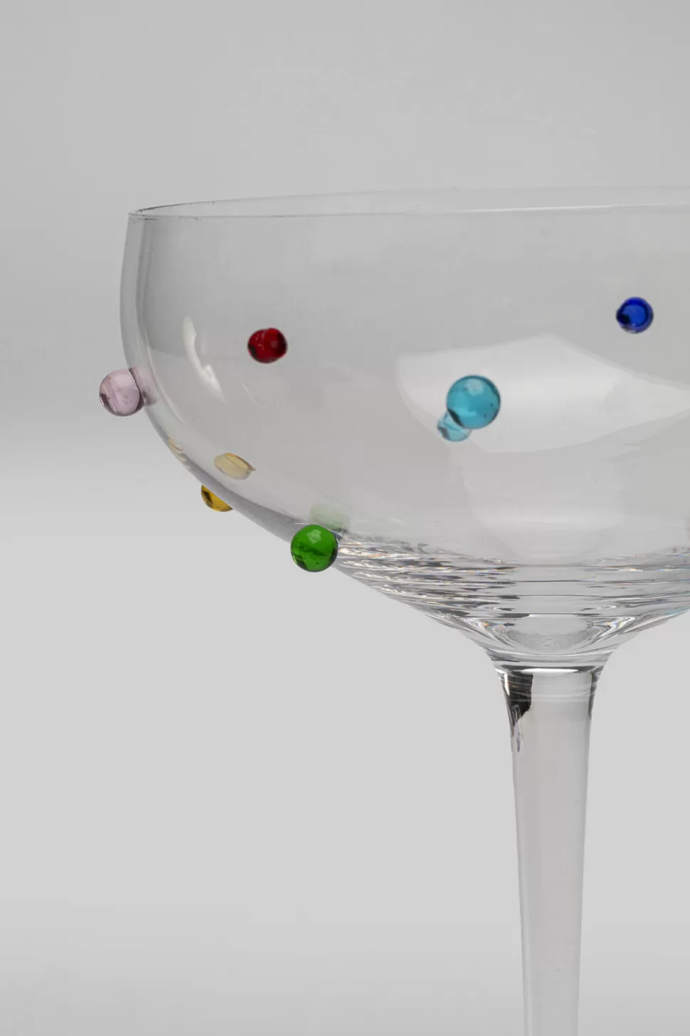 Zastawa Stołowa | Kieliszki-KARE Design Kieliszek Do Koktajli Szklany Z Kolorowymi Detalami 340 Ml