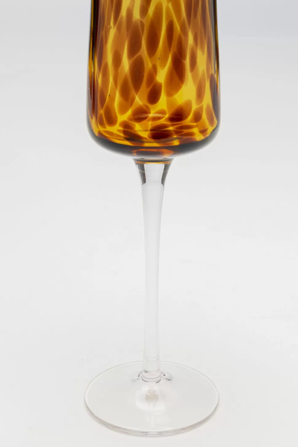Kieliszki-KARE Design Kieliszek Do Szampana Brązowy 210 Ml Nóżka Transparentna