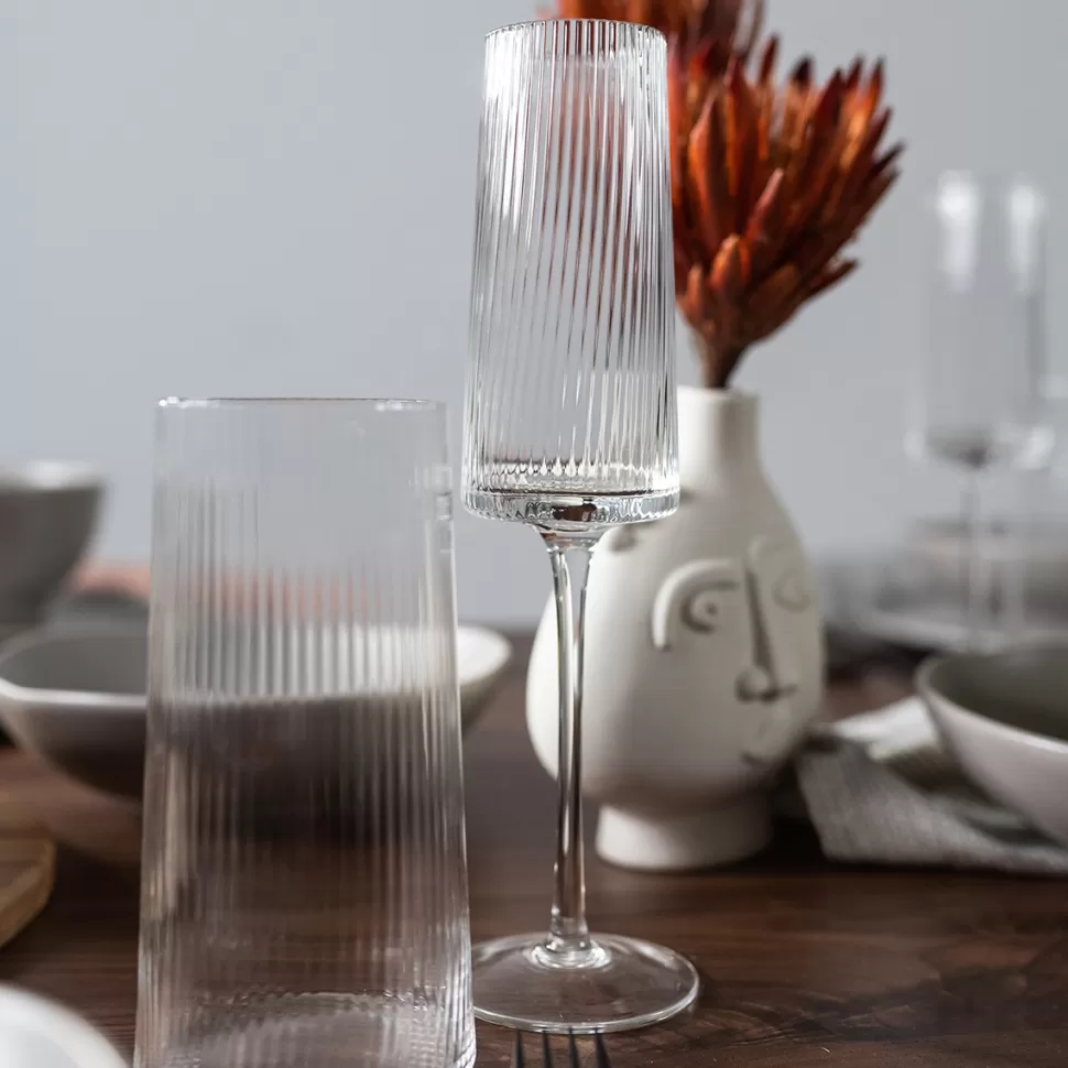 Zastawa Stołowa | Kieliszki-KARE Design Kieliszek Do Szampana Riffle 215 Ml