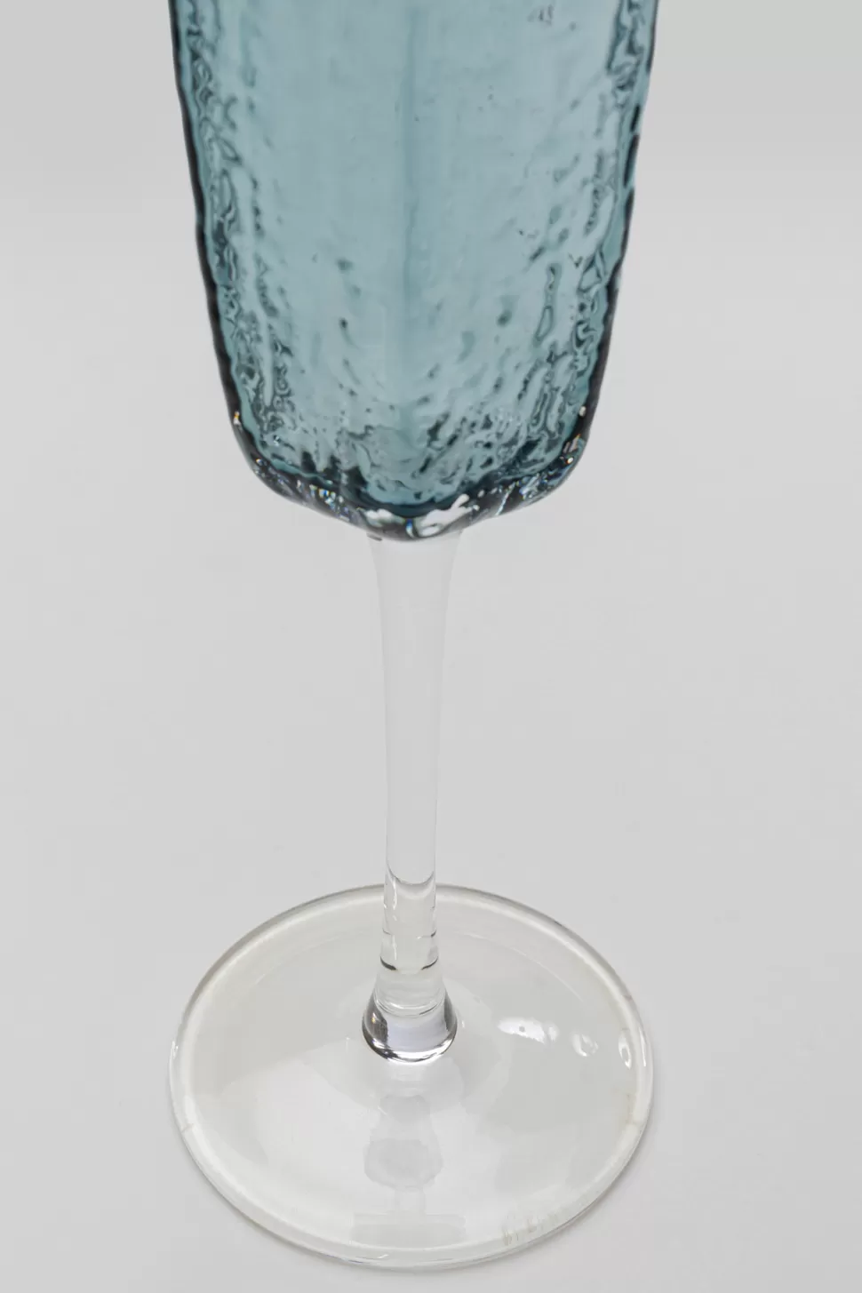 Zastawa Stołowa | Kieliszki-KARE Design Kieliszek Do Szampana Szklany Niebieski 250 Ml 27 Cm