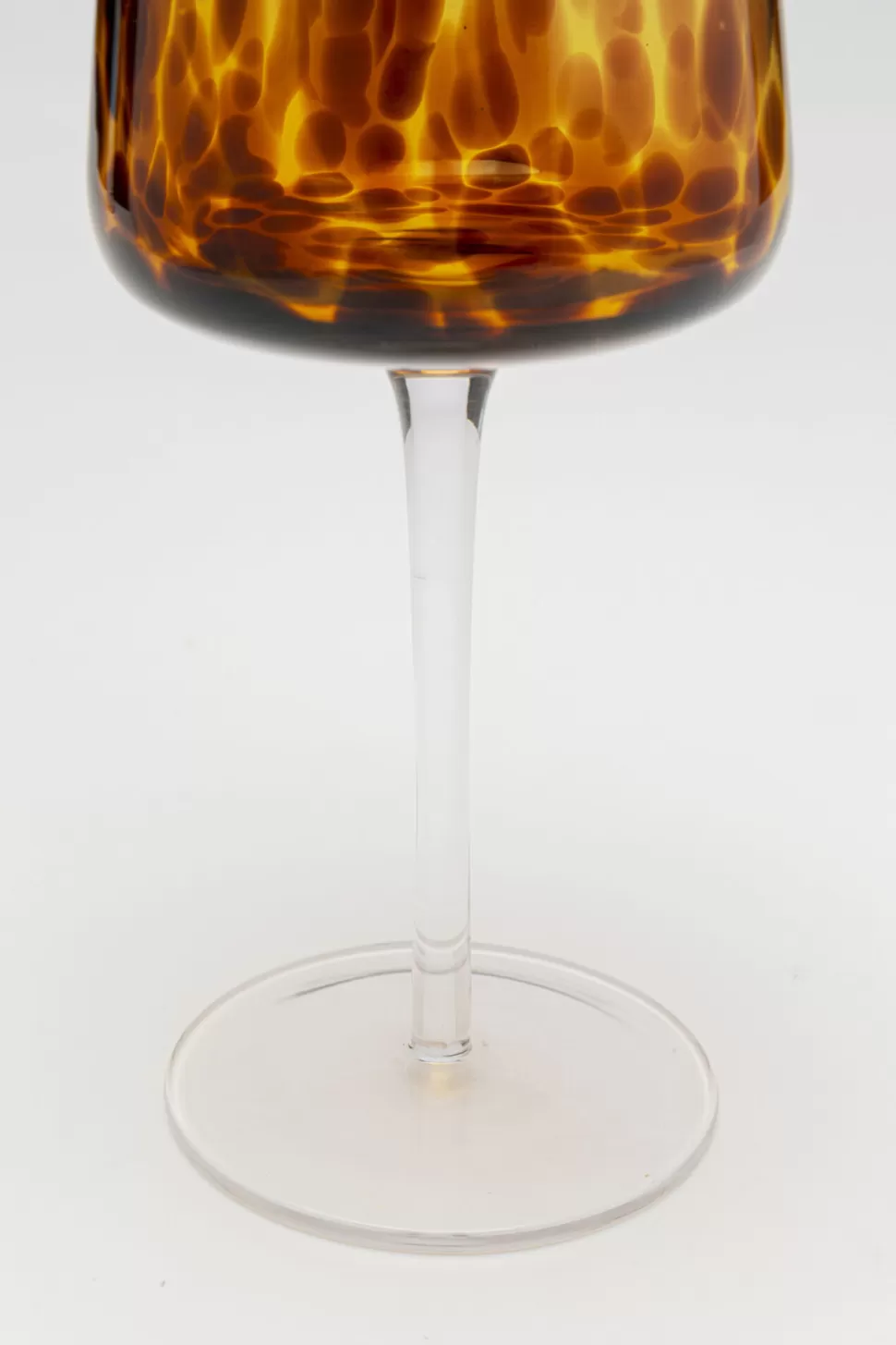 Kieliszki-KARE Design Kieliszek Do Wina Brązowy 500 Ml Nóżka Transparentna