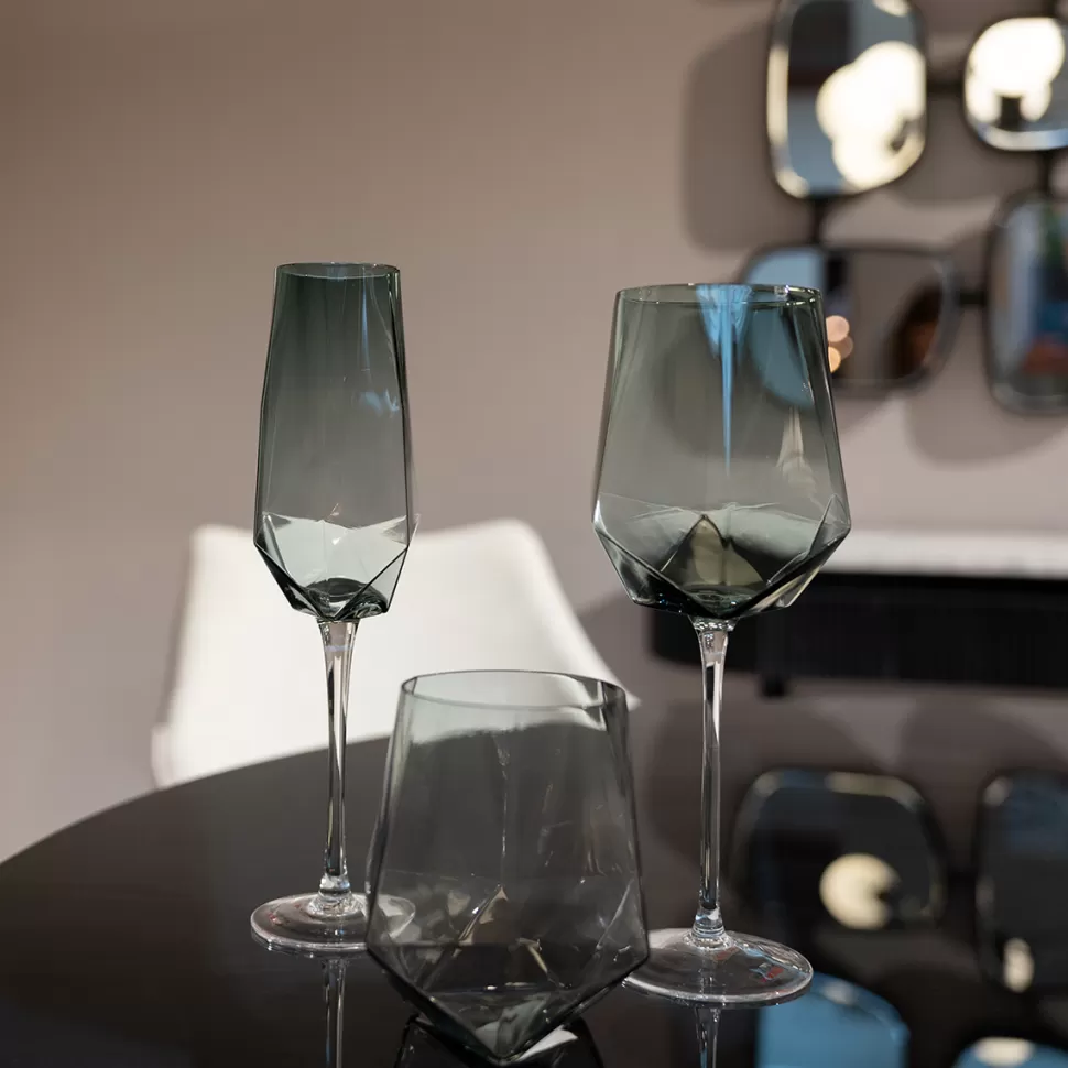Zastawa Stołowa | Kieliszki-KARE Design Kieliszek Do Wina Diamond Smoke 660 Ml Przydymiony