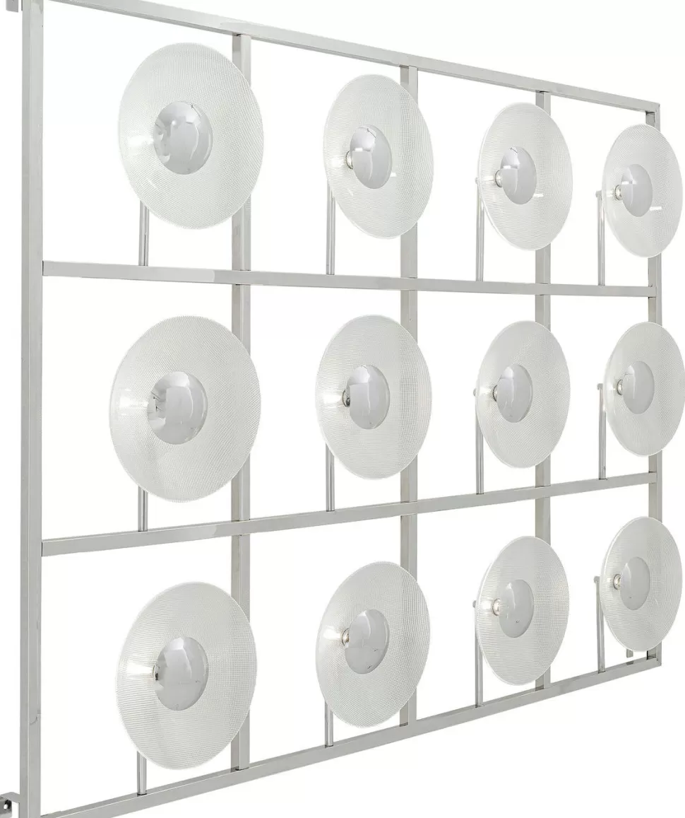 Kinkiety-KARE Design Kinkiet Ufo 186x140 Cm Srebrny