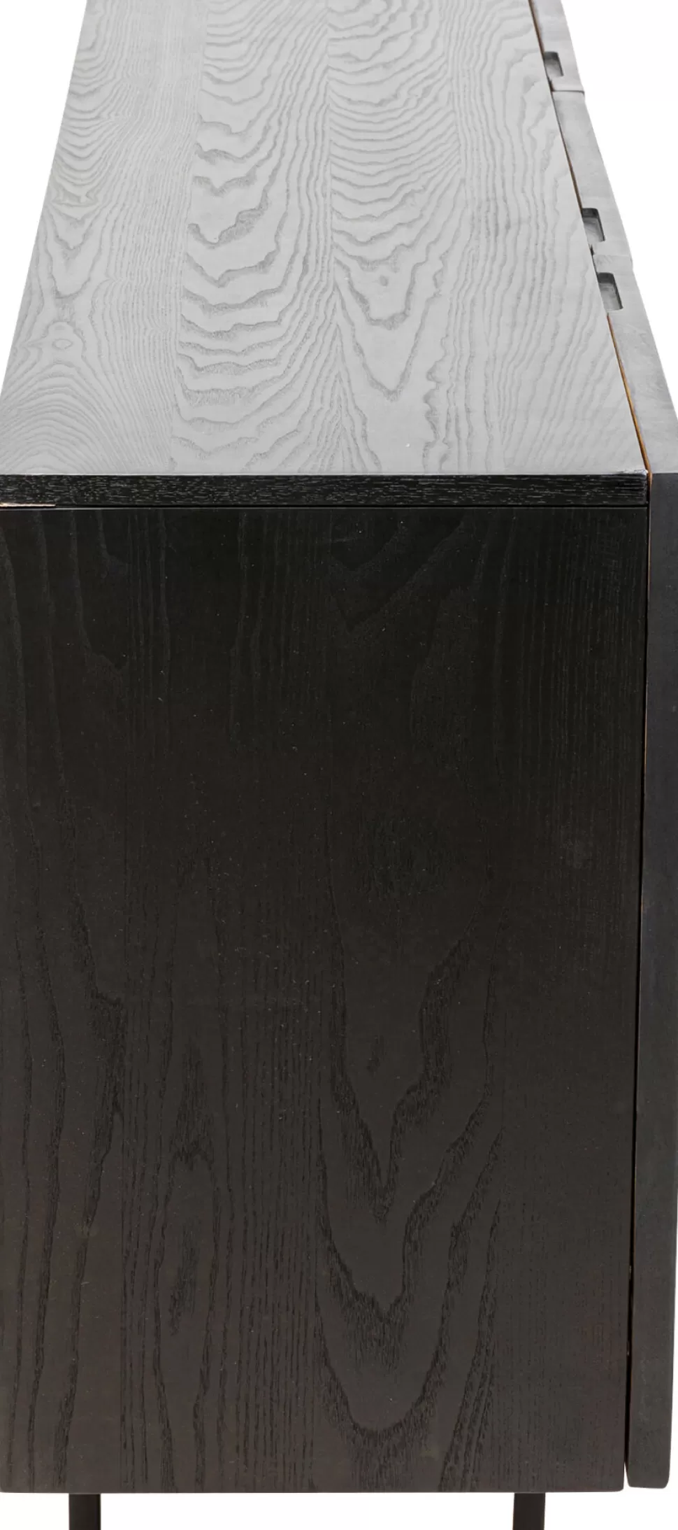 Komody-KARE Design Komoda 3-drzwiowa Fornirowana Czarna Front Kolorowy 160x75 Cm