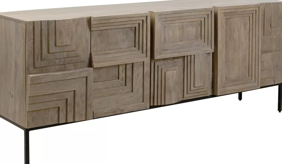 Komody-KARE Design Komoda 5-drzwiowa Rustykalna Z Drewna Mango 184x76 Cm