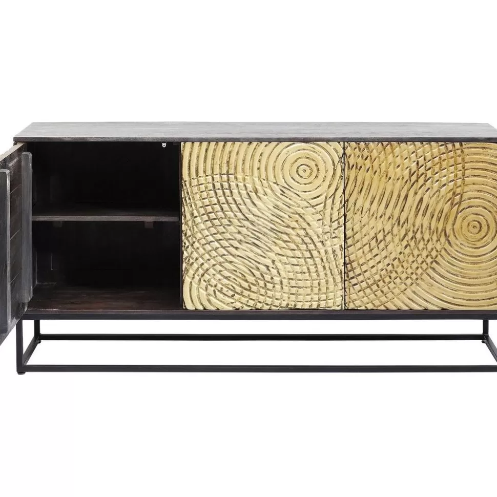 Komody-KARE Design Komoda Circulo 160x80 Cm Czarno-złota