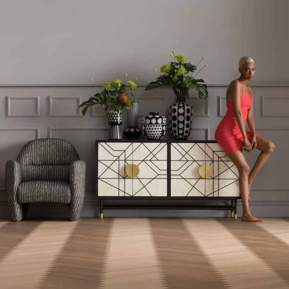 Komody-KARE Design Komoda Credenza 150x80 Cm Czarna