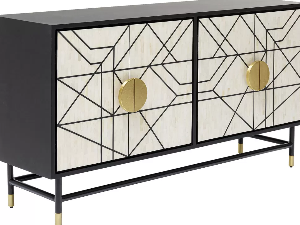 Komody-KARE Design Komoda Credenza 150x80 Cm Czarna