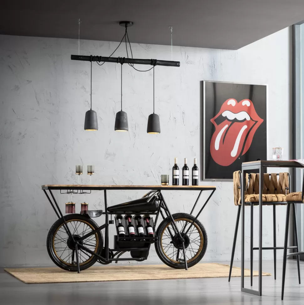 Konsole I Toaletki | Barki-KARE Design Konsola - Barek Motorbike 180x43 Cm Czarna
