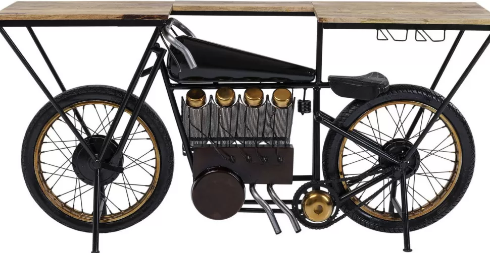 Konsole I Toaletki | Barki-KARE Design Konsola - Barek Motorbike 180x43 Cm Czarna