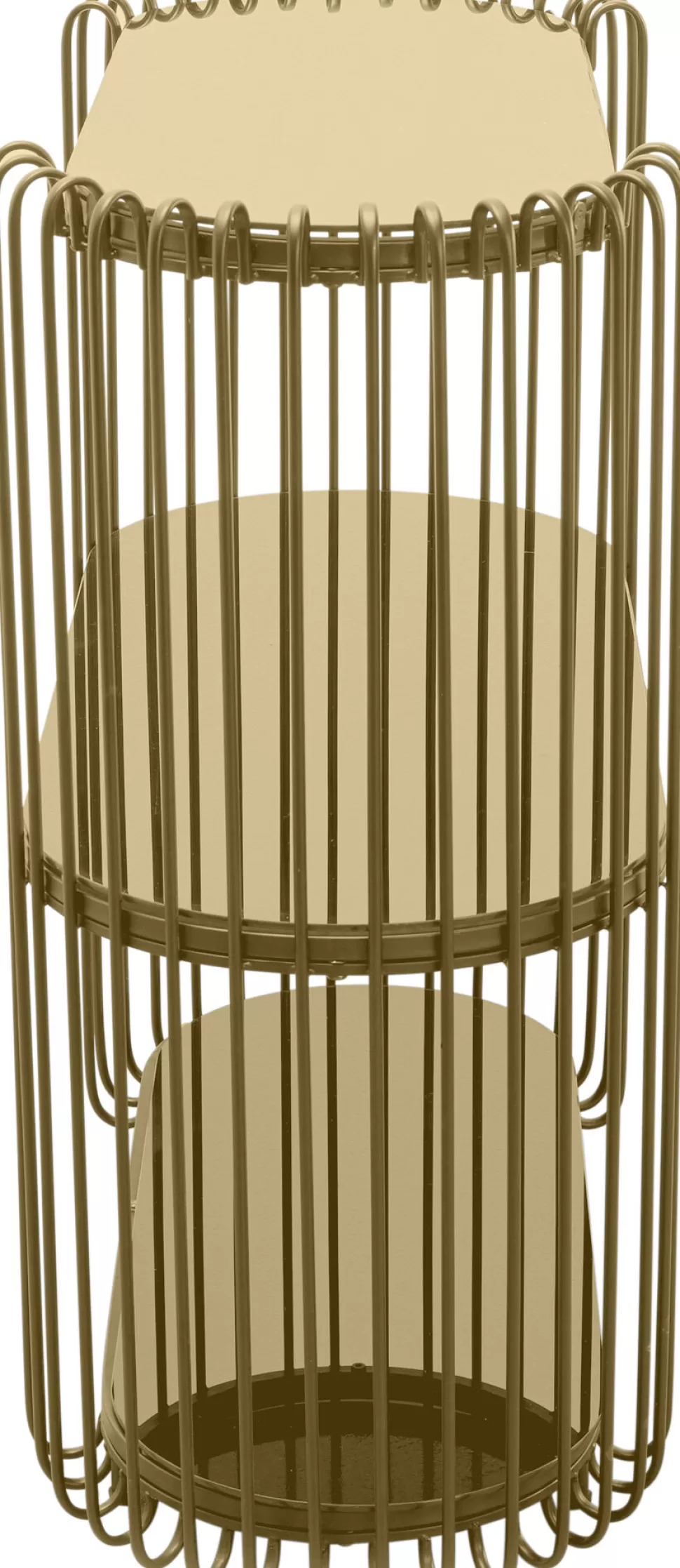Konsole I Toaletki-KARE Design Konsola Do Przedpokoju Z Półkami Złota Stal I Szkło 81x37 Cm