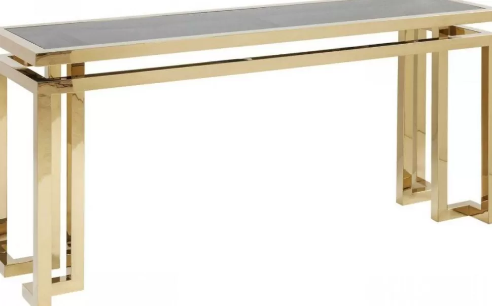 Konsole I Toaletki-KARE Design Konsola Gold Rush 160x45 Cm Złota