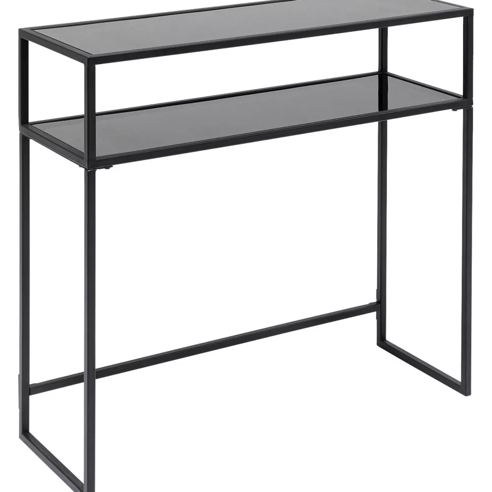 Konsole I Toaletki-KARE Design Konsola Loft 80x30 Cm Czarna