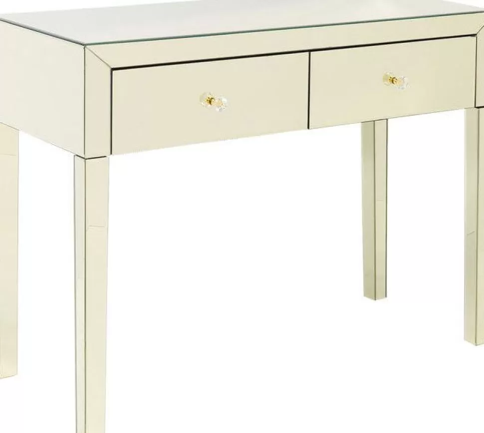 Konsole I Toaletki-KARE Design Konsola Luxury Gold 100x40 Cm Szampańska