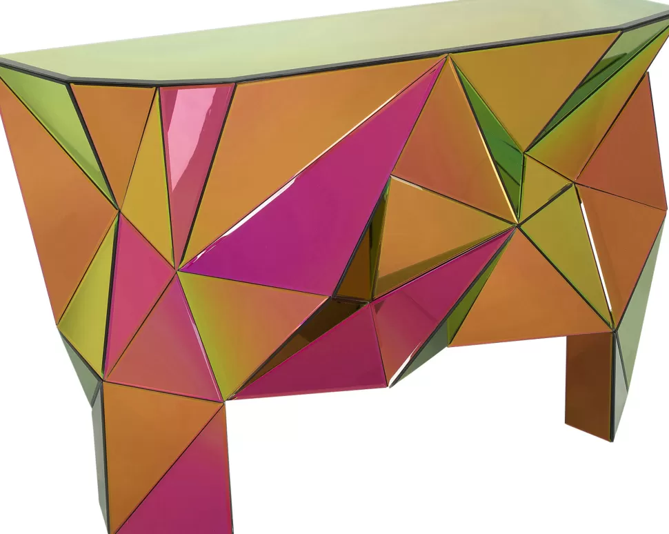 Konsole I Toaletki-KARE Design Konsola Nowoczesna Lustrzana Kolorowa 127x39 Cm