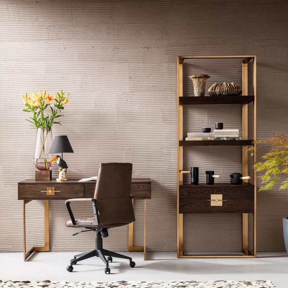 Krzesła-KARE Design Krzesło Biurowe Labora 57x105 Cm Brązowe