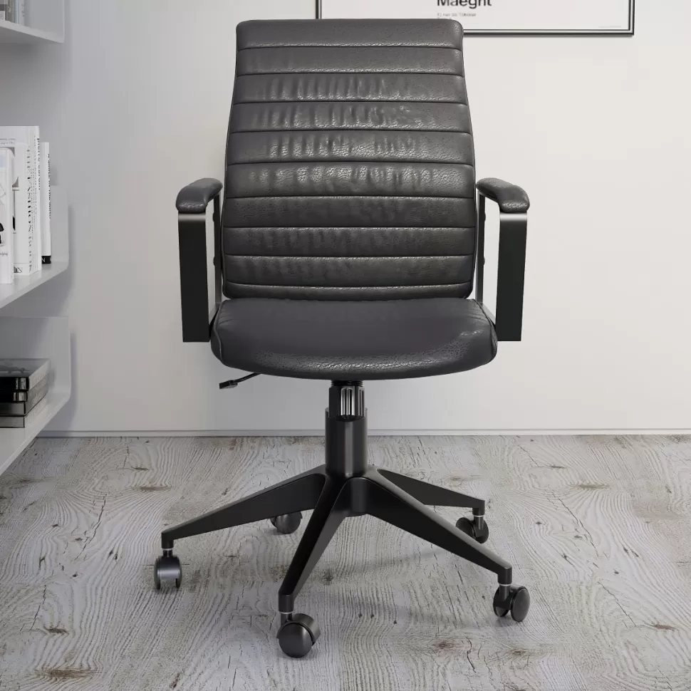 Krzesła-KARE Design Krzesło Biurowe Labora 57x105 Cm Czarne