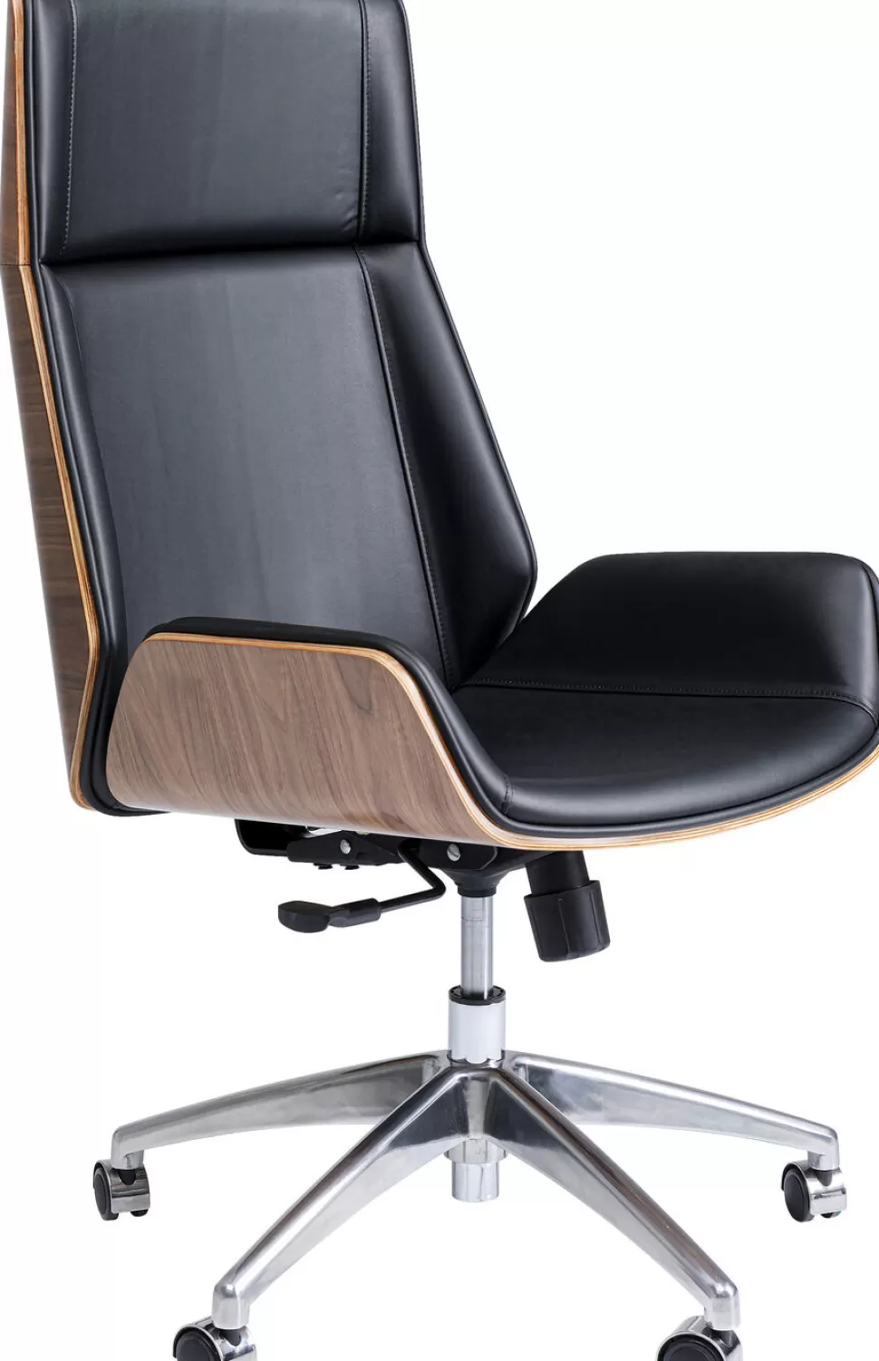 Krzesła-KARE Design Krzesło Biurowe Rouven 59x112 Cm Czarno-brązowe