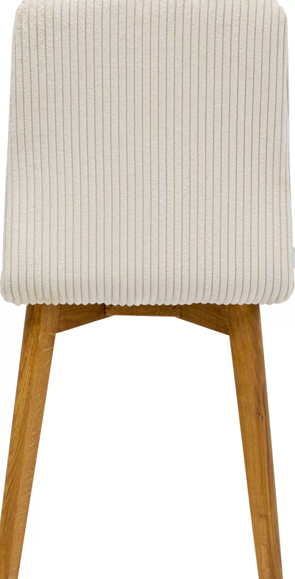 Krzesła-KARE Design Krzesło Do Jadalni Tapicerka Kremowa Nogi Dębowe Olejowane 44x92 Cm