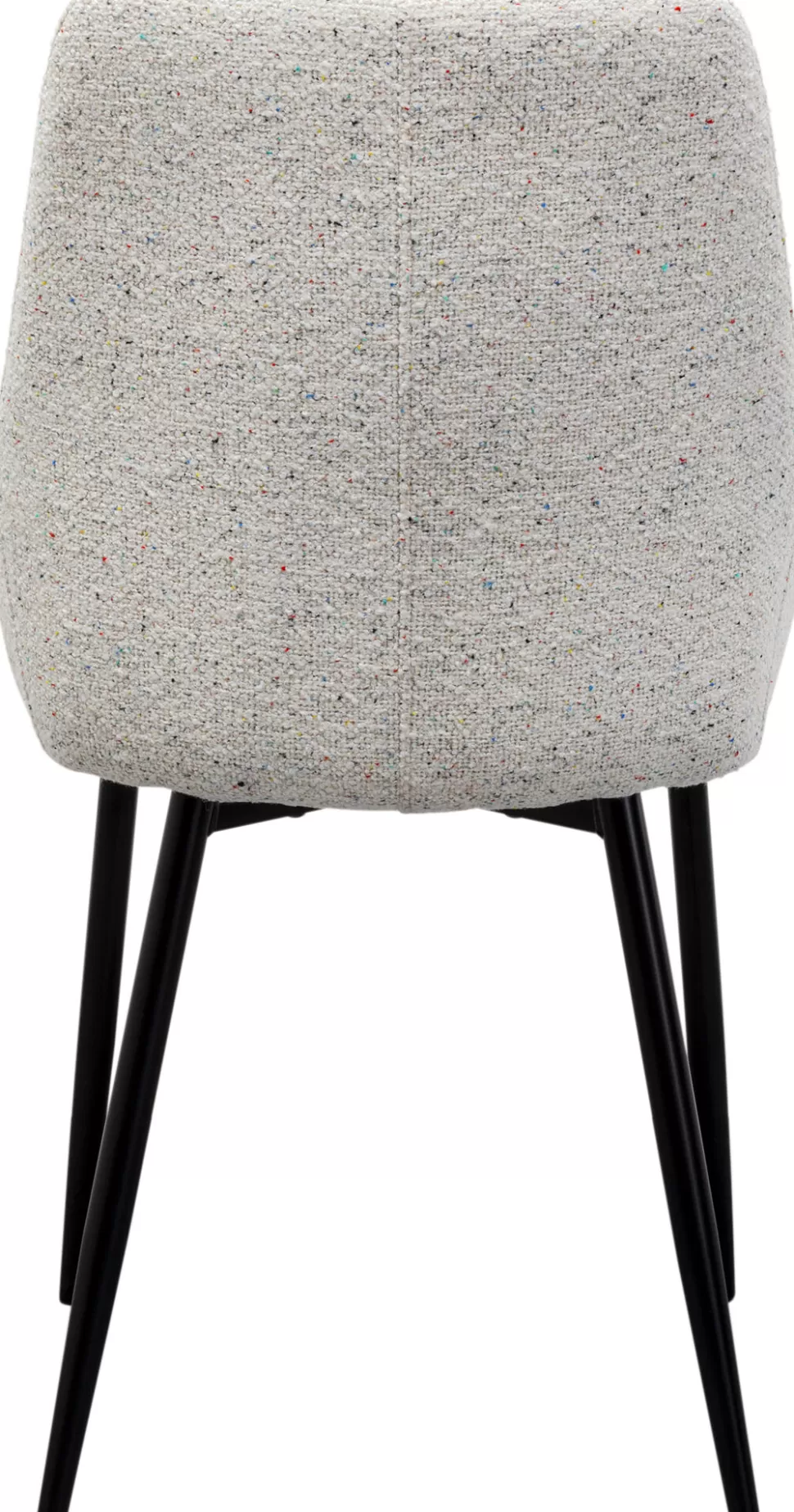 Krzesła-KARE Design Krzesło Do Jadalni Tkanina Melanżowa Kremowa Nogi Czarne 48x84 Cm
