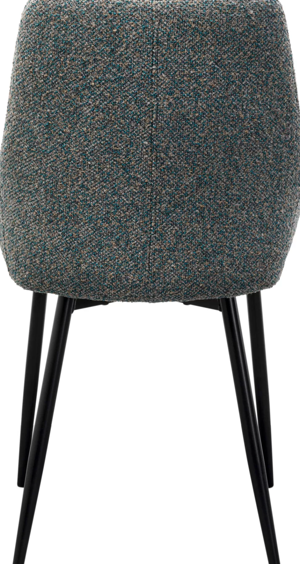 Krzesła-KARE Design Krzesło Do Jadalni Tkanina Melanżowa Szara Nogi Czarne 48x84 Cm
