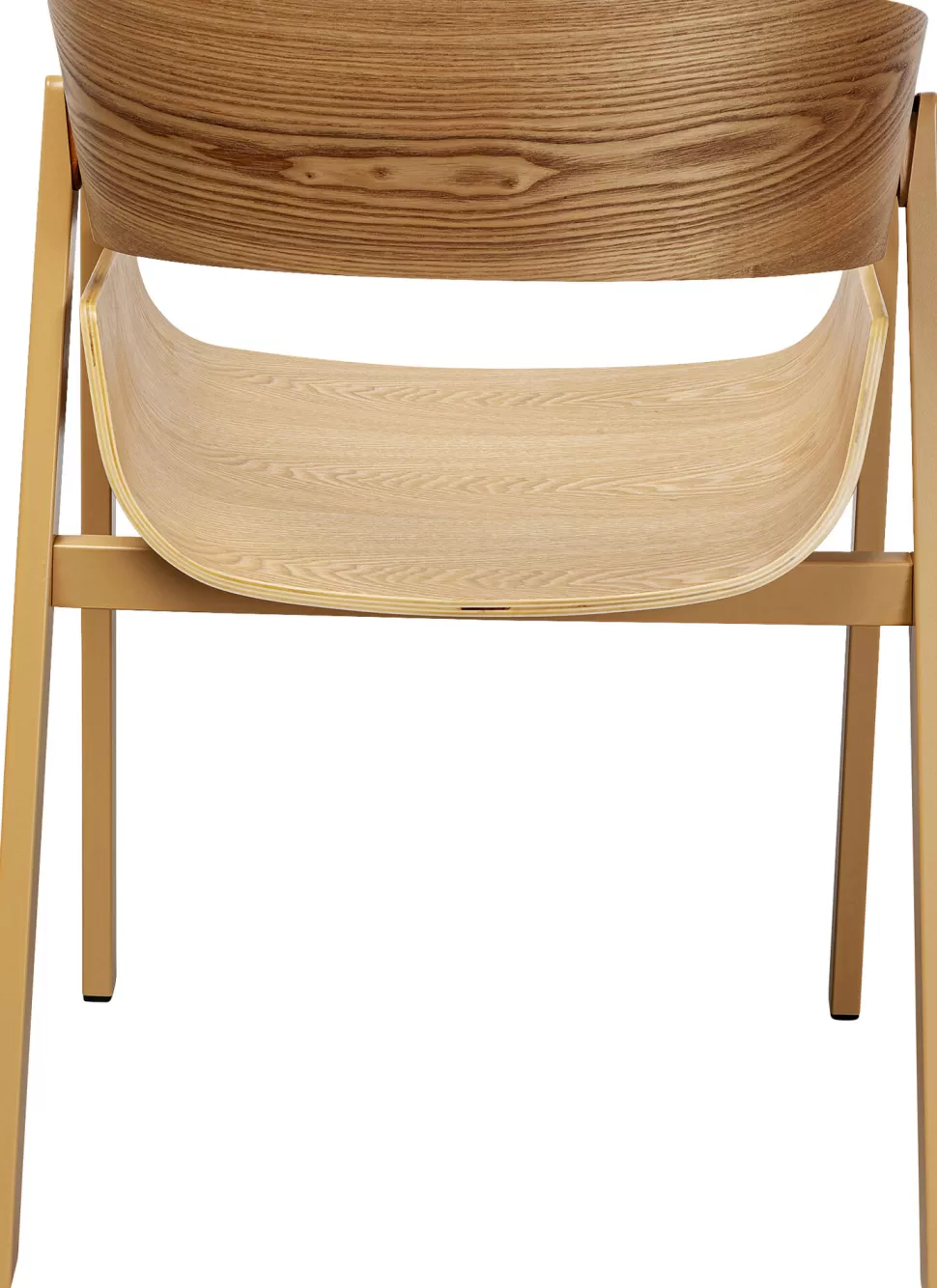 Krzesła-KARE Design Krzesło Do Jadalni Z Podłokietnikami Naturalne Sklejka I Stal 56x77 Cm