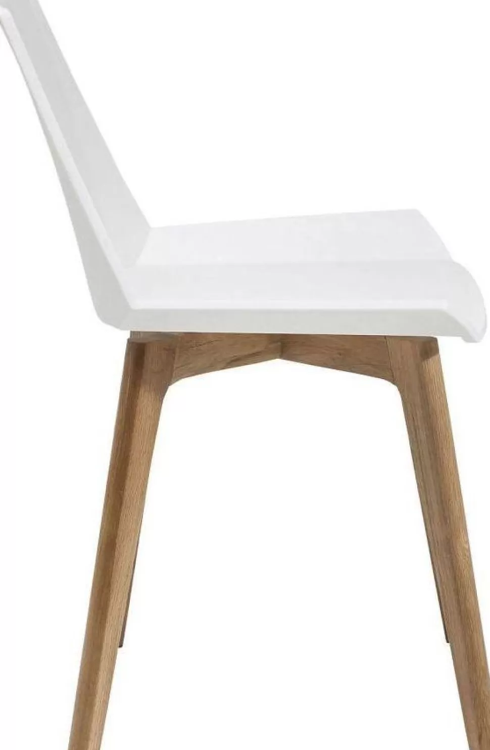 Krzesła-KARE Design Krzesło Geometric 50x76 Cm Biało-drewniane