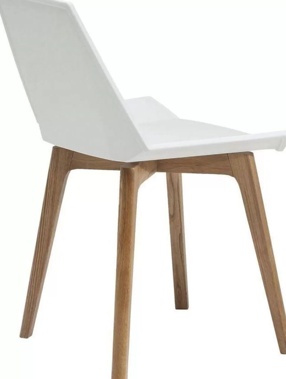 Krzesła-KARE Design Krzesło Geometric 50x76 Cm Biało-drewniane