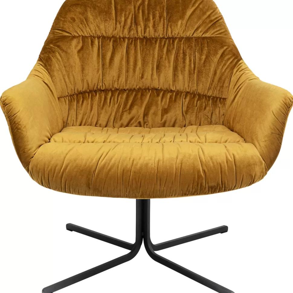 Krzesła-KARE Design Krzesło Obrotowe Bristol 83x79 Cm żółte