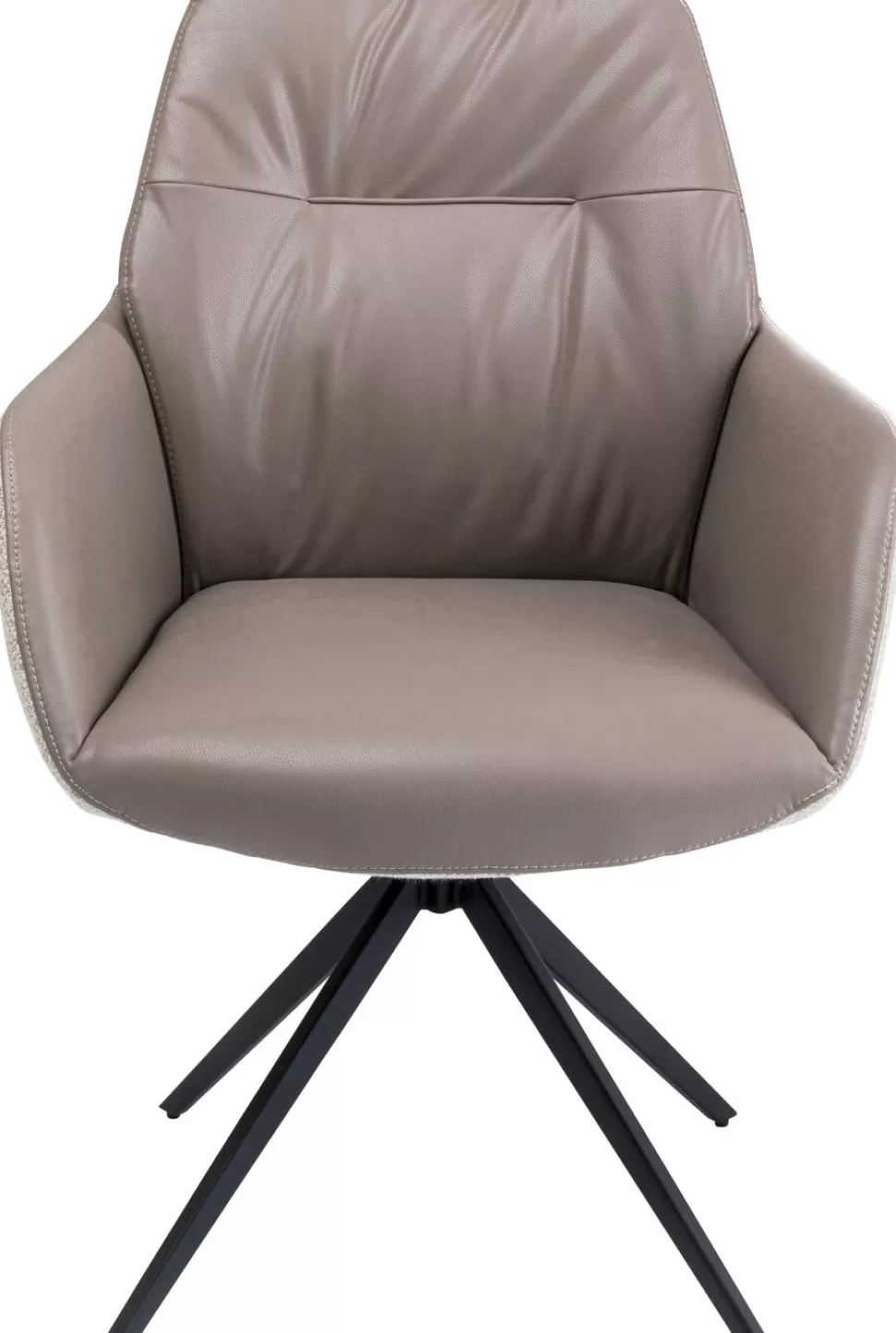 Krzesła-KARE Design Krzesło Obrotowe Z Podłokietnikami Amira 50x87 Cm Beżowe