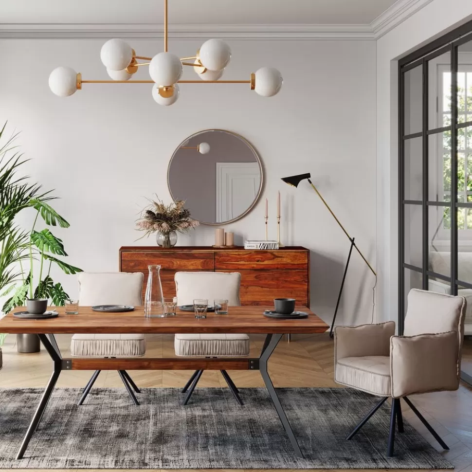 Krzesła-KARE Design Krzesło Obrotowe Z Podłokietnikami Chelsea 65x90 Cm Szare