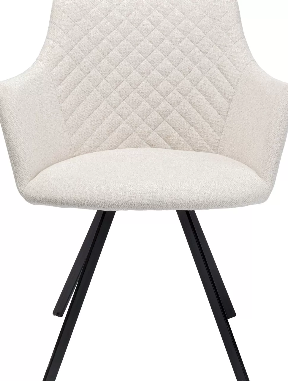Krzesła-KARE Design Krzesło Obrotowe Z Podłokietnikami Coco 53x84 Cm Kremowe